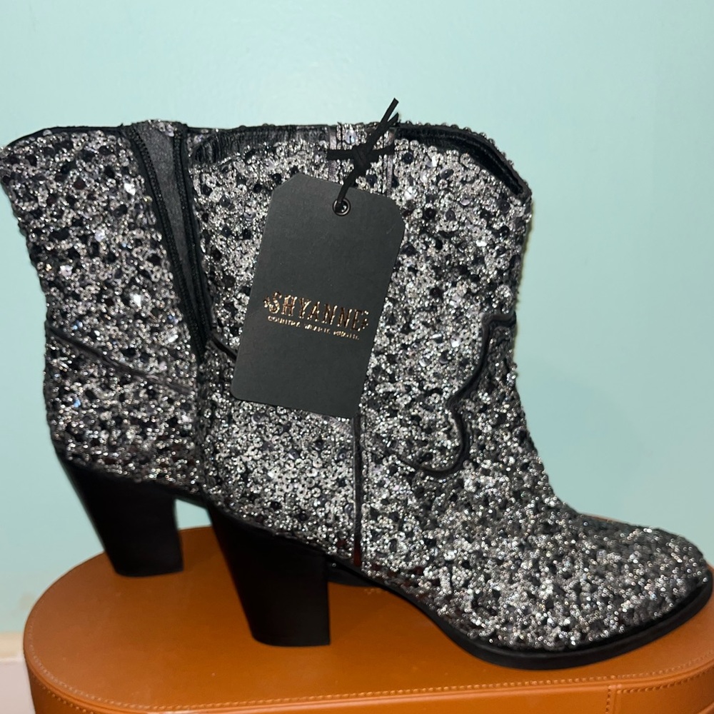 Shyanne Sequin, Sparkle Cowboy Boots with Heel